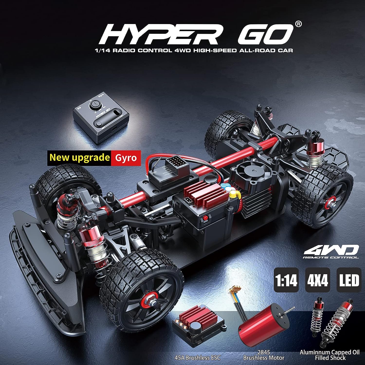 Hyper Go MJX 14301, 1/14 Brushless RC 4WD High Speed Off-Road Drift Car  Combo - CINERIGS