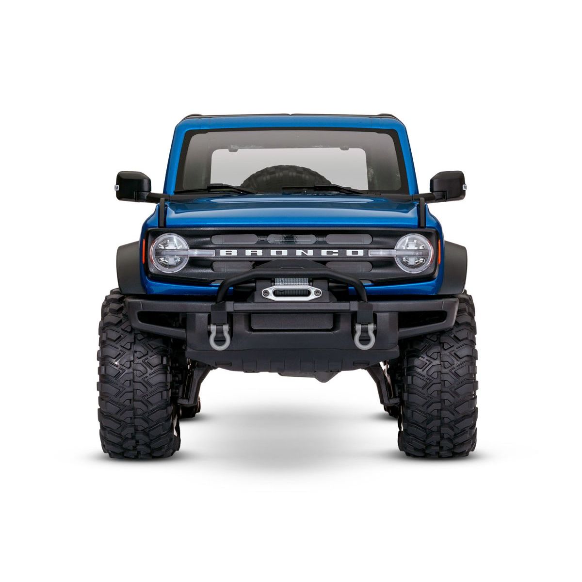 white-bronco ble front Traxxas TRX4 1/10 Trail Crawler Truck 2021 Ford Bronco Blue - Image 3
