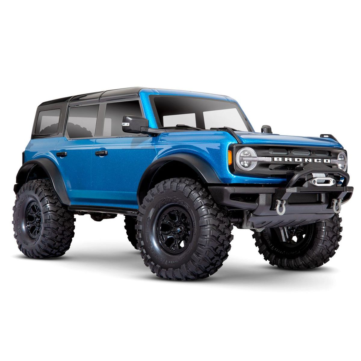 white-bronco blue Traxxas TRX4 1/10 Trail Crawler Truck 2021 Ford Bronco Blue - Image 1